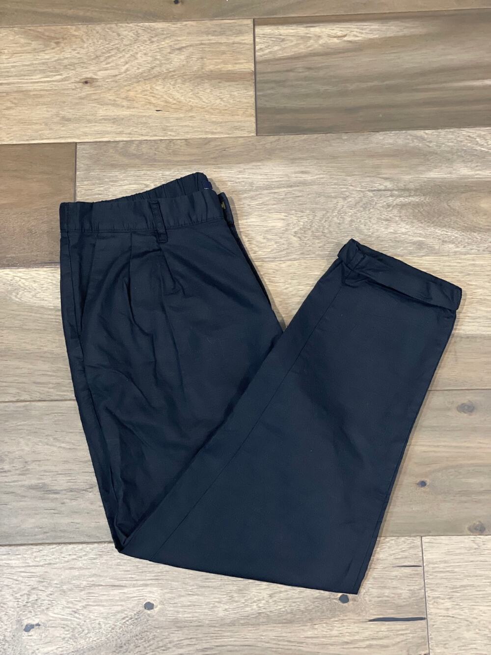 Gap Black Linen‑Cotton Cropped Pants Size M Lightweight